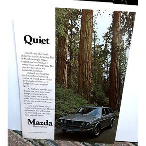 1974 Mazda with Rotary Engine Print Ad vintage 70s